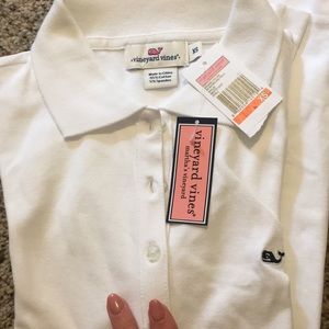 NWT XS vineyard vines white cap women’s polo